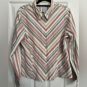 Striped muted color blouse 16